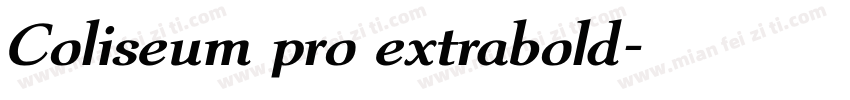 Coliseum pro extrabold字体转换